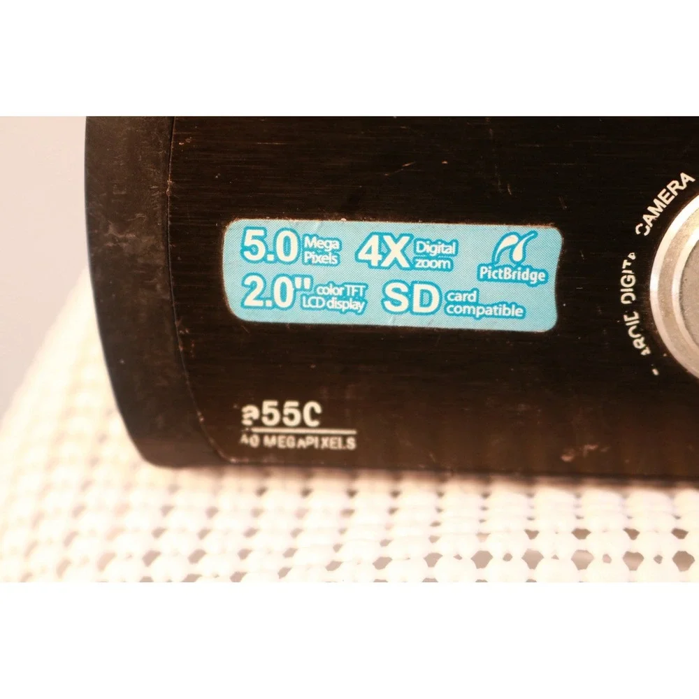 Polaroid a55C Digital Camera 5MP 4X Zoom Black For Parts Repair As Is